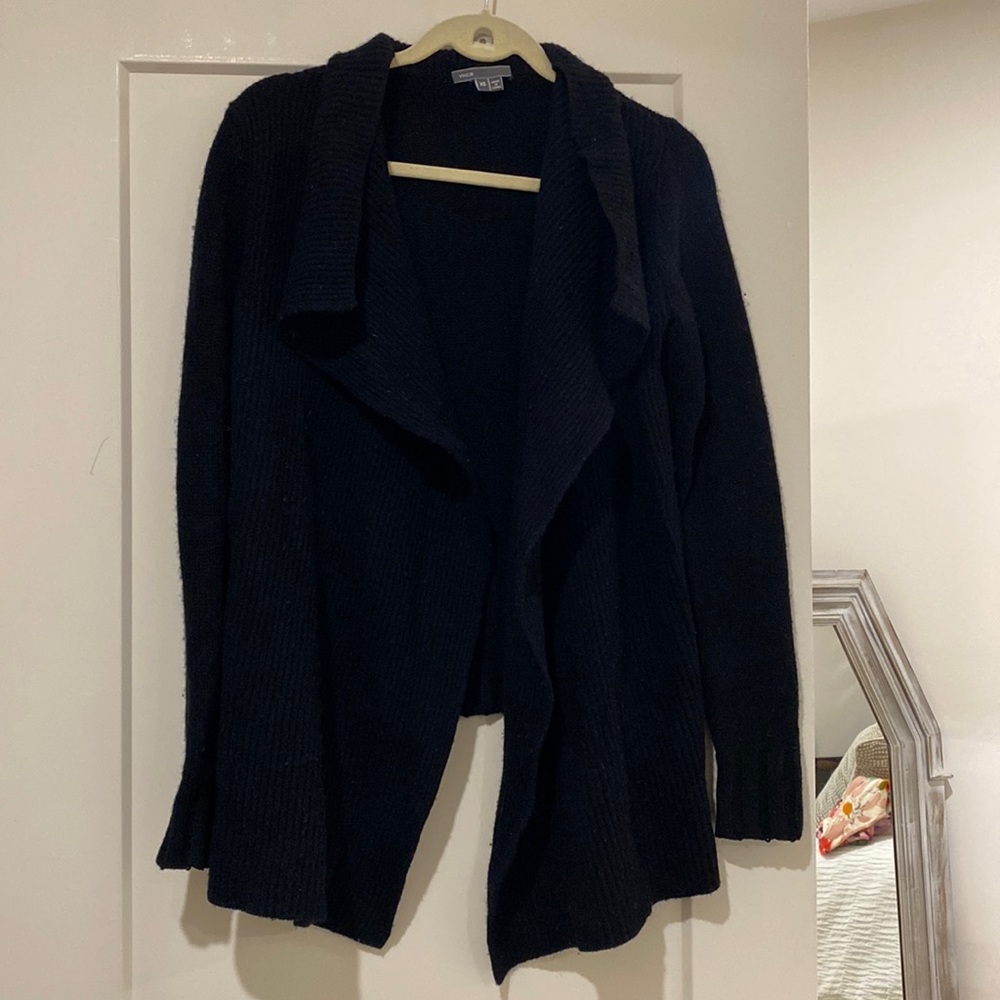 Vince black wrap sweater